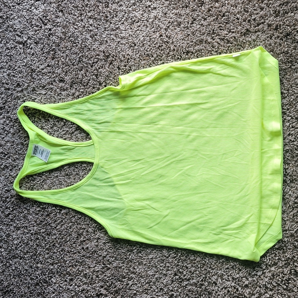 PINK Yellow Large Sleep Tank Top